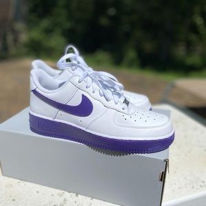 Personalized Purple Nike Air Force 1 - size 8.5